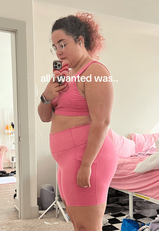 Leah Cedeño transformation before photo