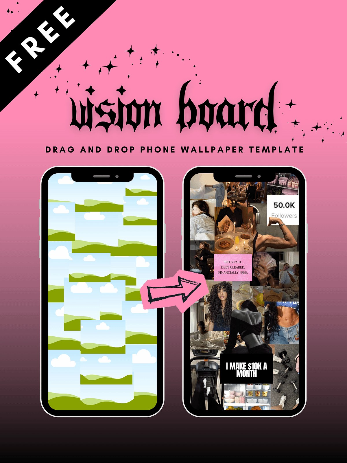 Phone Vision Board Template product image